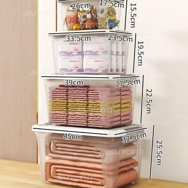 

Terlaris Container Box Storage Organizer White Large - Tempat Penyimpanan Kontainer Transparan Putih Besar