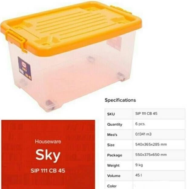 

Terlaris Container Box Plastik Roda Shinpo Sip 111 Sky Container Cb45 Cb 45
