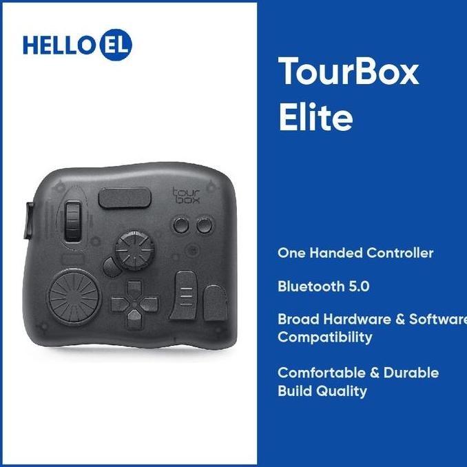 TERBARU - TourBox Elite 2022 Bluetooth 5.0 Photo Editing Customizable Controller