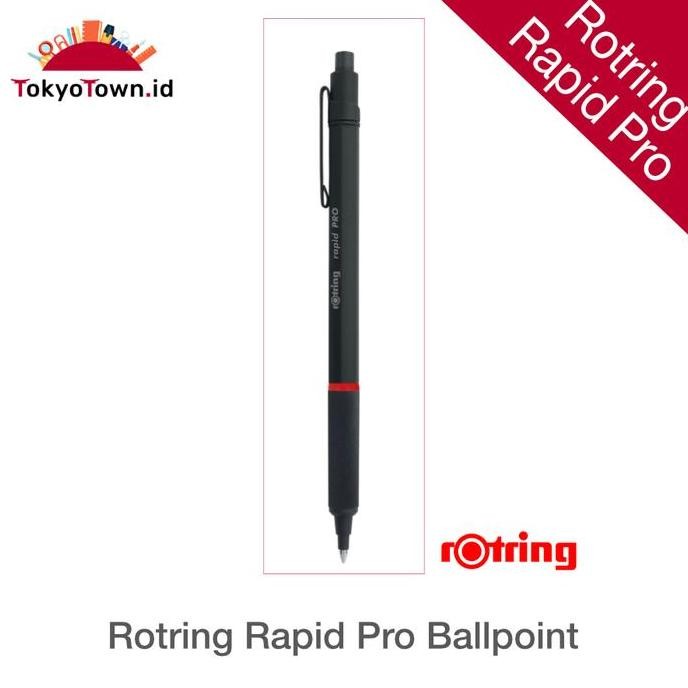 

TERMURAH - Rotring Rapid Pro Black Ballpoint Professional