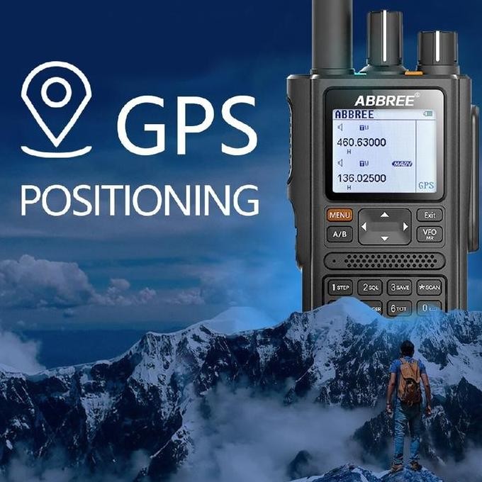 Murah Abbree Ar-F8 - Walkie Talkie 8W Power 6-Band 136-520Mhz - Gps Function