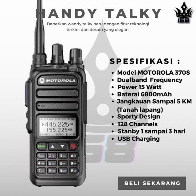 Grosir Handy Talkie Ht Motorola Hx 370S Hx370S Dual Band 15 Watt Usb Typec