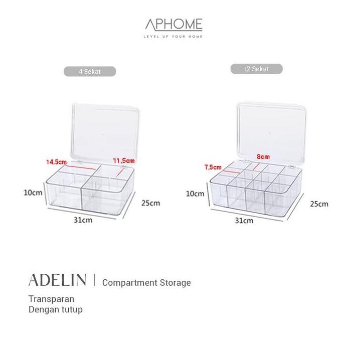 

Terlaris Aphome Kotak Organizer Serbaguna Box Akrilik Sekat Storage Pakaian Dalam Dengan Tutup Adelin