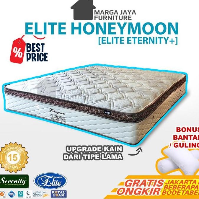 Springbed Set 180 X 200 Elite Serenity Plushtop + Divan Dan Sandaran