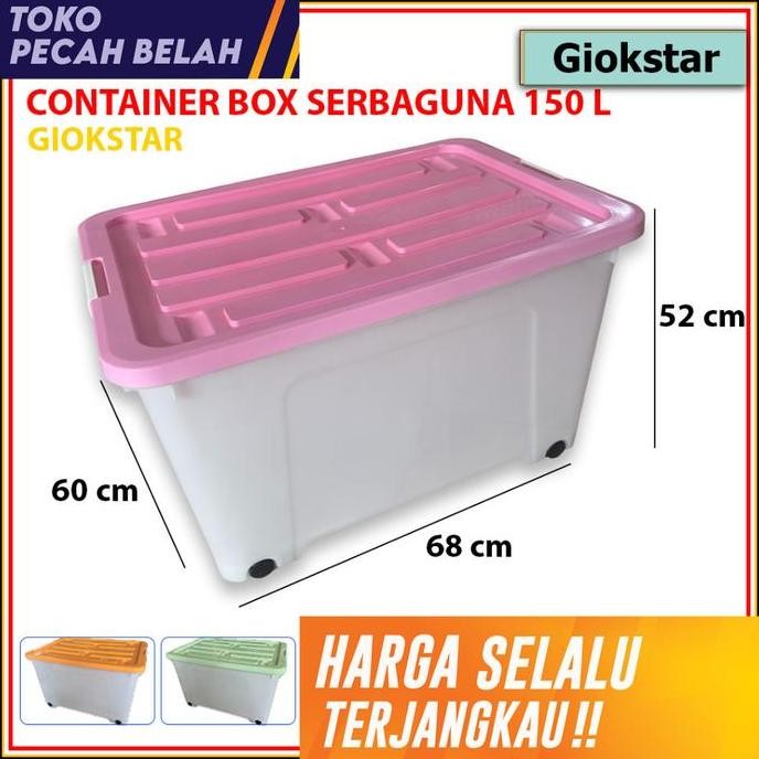 

Terlaris Giokstar Container 150 L Roda Cb Box Jumbo (Khusus Ojek)