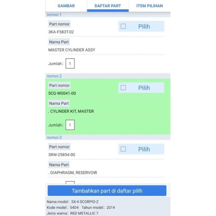 SEAL SIL MASTER REM DEPAN SCOIO ASLI ORI YAMAHA 5CG W0041 00