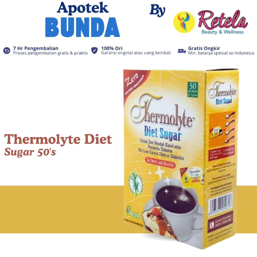 

THERMOLYTE DIET SUGAR 1 BOX ISI 50 SACHET