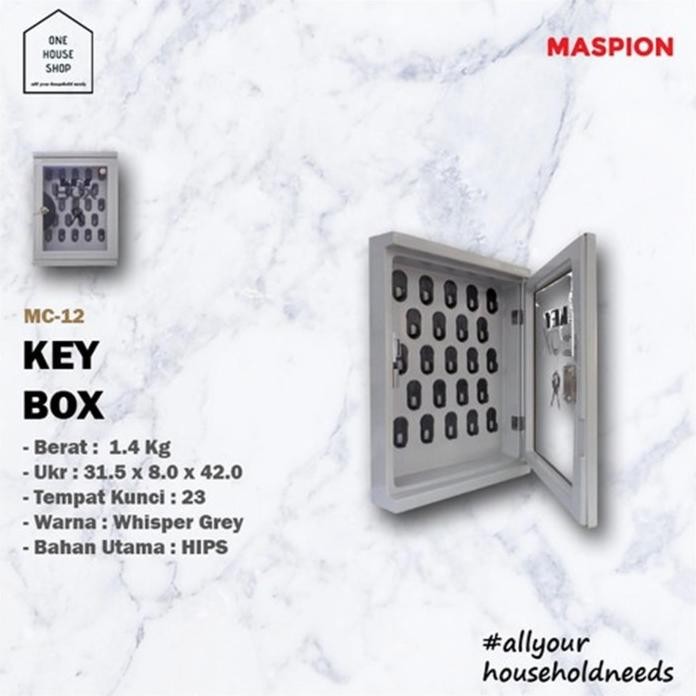 

Terlaris Maspion Wall Cabinet Mc-12B Key Box Kotak Kunci Grey Abu Mc12B Mc 12 Mc12