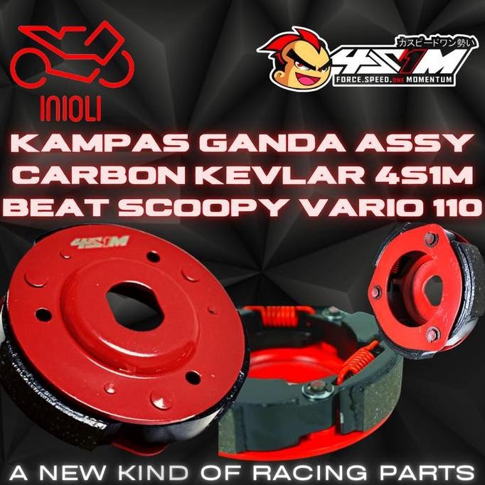 PAKET KAMPAS GANDA ASSY 4S1M BEAT SCOOPY VARIO CARBU FI ESP MIO SPORTY