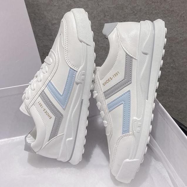 Tersedia Sepatu Putih Sneakers Wanita Cewek Casual Kets Import Original Korea