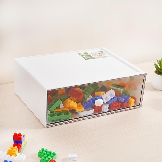 

Terlaris Stora Laci Penyimpanan 1 Kompartemen Stackable - Putih Laci Serbaguna Tempat Penyimpanan Indoor Multifunctional Drawer Storage Furniture Rumah