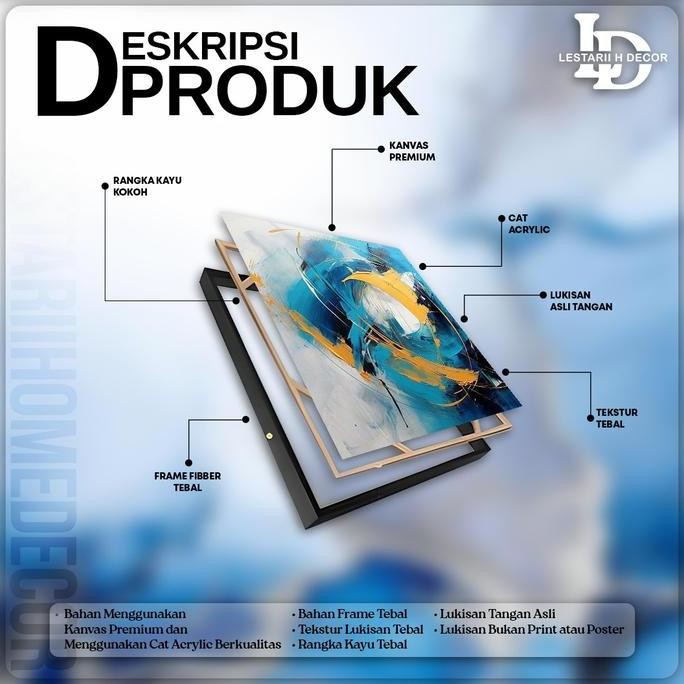 (Expert) lukisan kanvas abstrak minimalis || hiasan dinding kamar