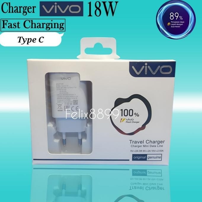 (Expert) CHARGER VIVO Y21 Y21S Y21T Y53S ORIGINAL 100% TYPE C FAST CHARGING