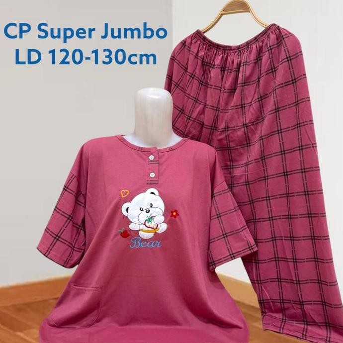 Baju Tidur Super Jumbo Babydoll Wanita Oversiz Bahan Kaos Ld 130Cm Original