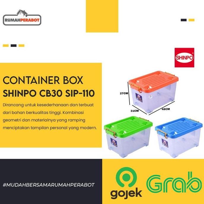 

Terlaris Container Box Roda Shinpo Cb 30 Sip 110 30 Liter Khusus Gosend Grab