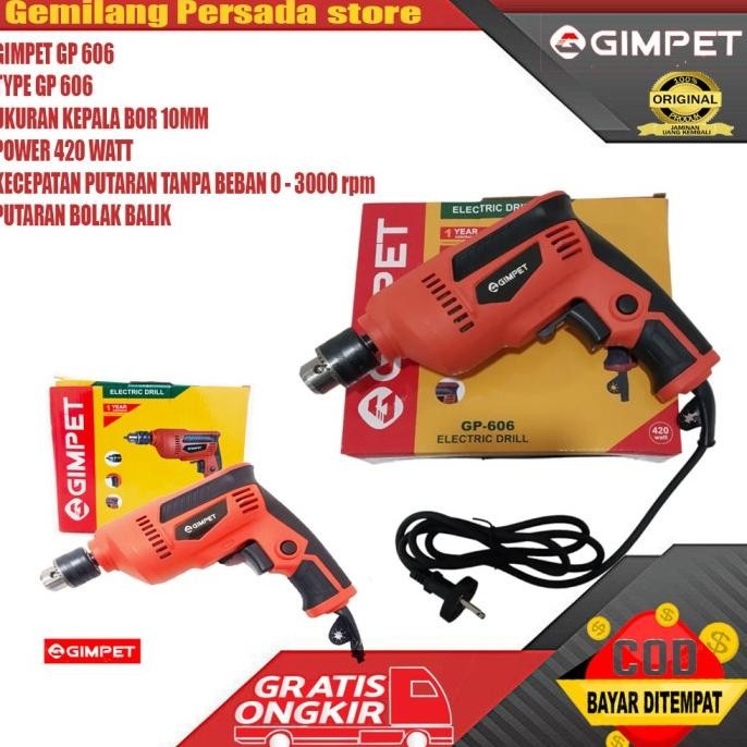 Carlosmomok12 Kelas Model Maktec Mesin Bor Listrik 10 Mm Gimpet Gpt 05/606 - Electric Drill 10Mm Rev