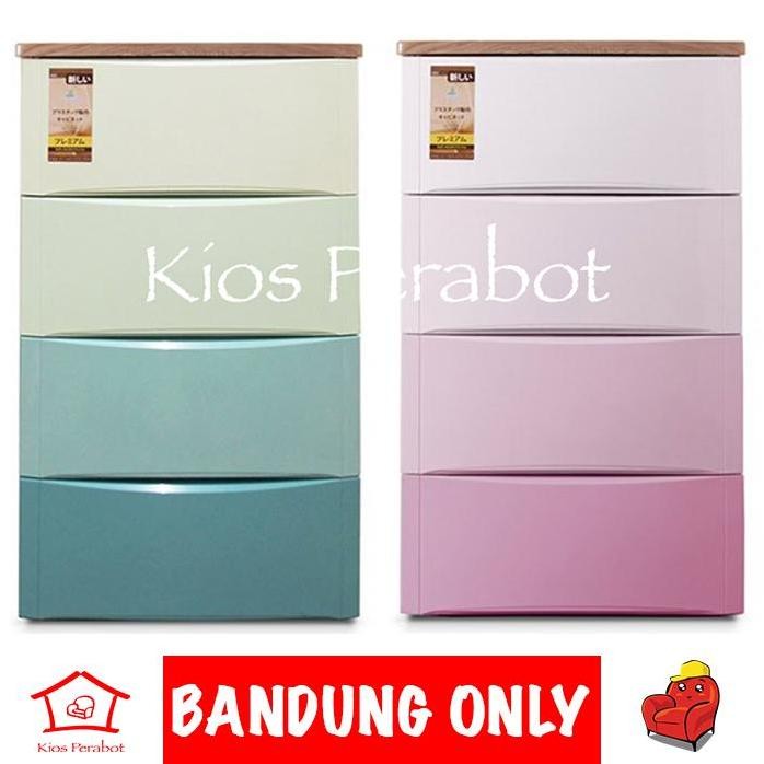 

Terlaris Laci Plastik / Lemari Plastik Olymplast Odc 4 Susun Warna Hijau / Pink
