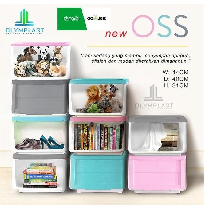 

Terlaris Olymplast Storage Solution Oss Container Box Plastik Kotak Penyimpanan