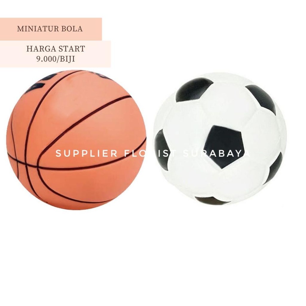 [1 BIJI BOLA BASKET BOLA SEPAK] MINIATUR KUE TART CAKE DECORATION DEKORASI KUE ULANG TAHUN ANAK ULTA