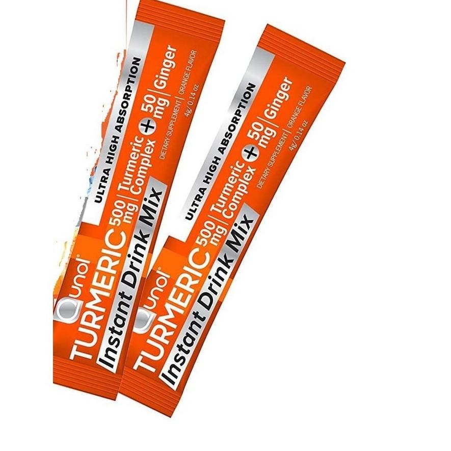 

Qunol Turmeric Curcumin Instant Drink Mix Packets Orange 500Mg