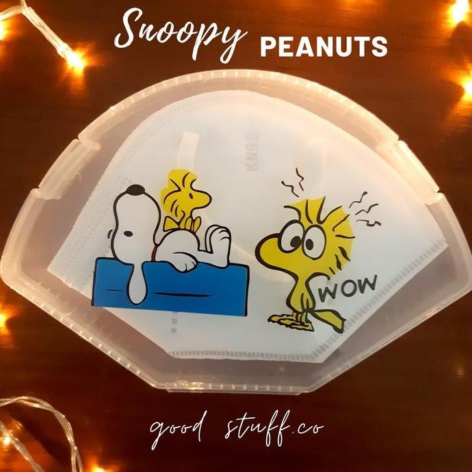 

Terlaris Ready Snoopy Mask Case Tempat Kotak Masker Plastik Medis Kain N95 Kn95