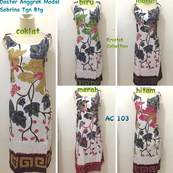 Daster Anggrek Ac 103 Sabrina Tgn Btg / Baju Tidur Batik Katun Halus Terlaris