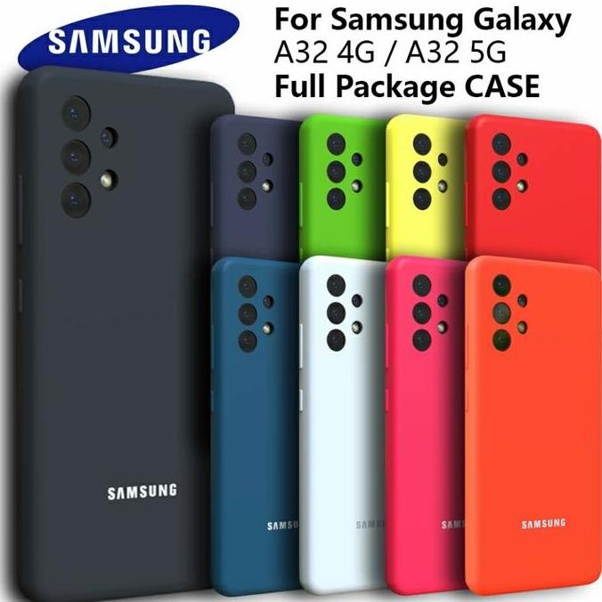 Silicone Cover Case Samsung Galaxy A32 A52 A72 Silky Official Logo Original