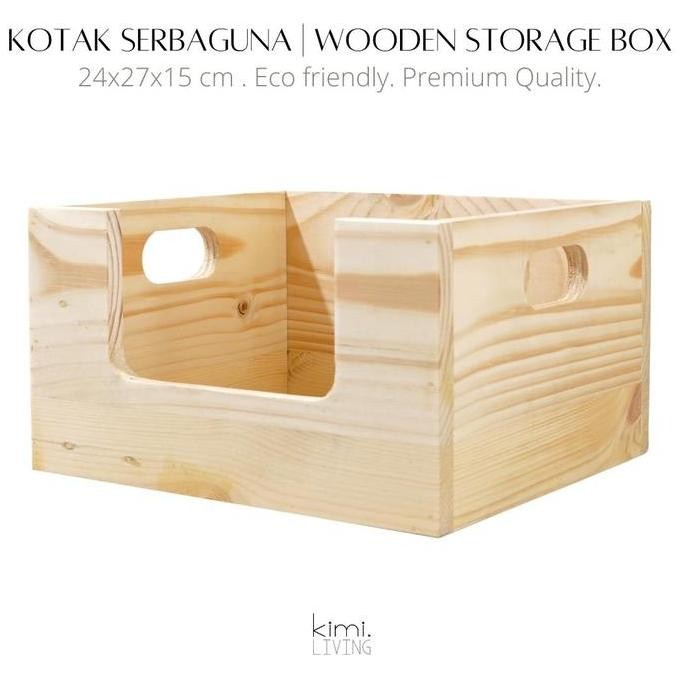 

Terlaris Kimi Living - Big Wooden Storage Box Dengan Handle / Kotak Penyimpanan