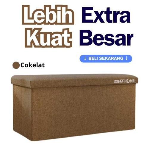

Terlaris Storage Box Multifungsi Extra Besar Stool Sofa Penyimpanan - Cokelat