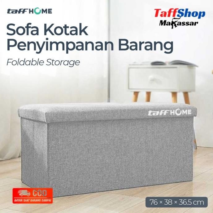 

Terlaris Taffshop Sofa Kotak Penyimpanan Barang Foldable Storage - Gray