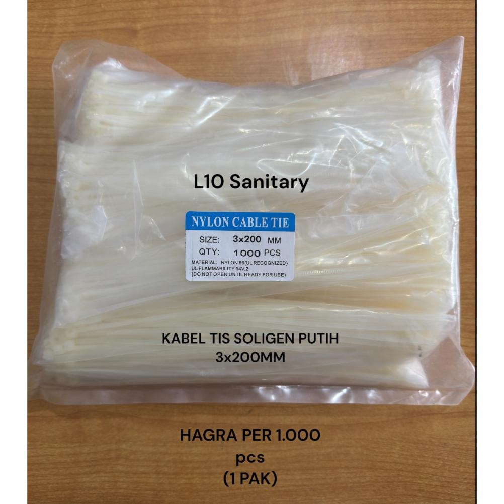 

Kabel Tis Kabel Stik Ties SOLIGEN 3x200mm 1000 PCS AST