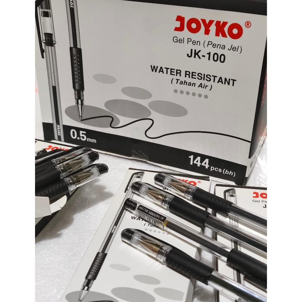 

Gel Pen Pulpen Pena Joyko JK-100 / JK-100NT Black 0.5 mm/pen Joyko 1BOX / 12PCS