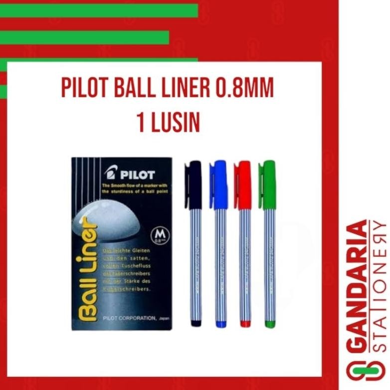 Pulpen Pilot Balliner Medium 0,8 Biru,hitam