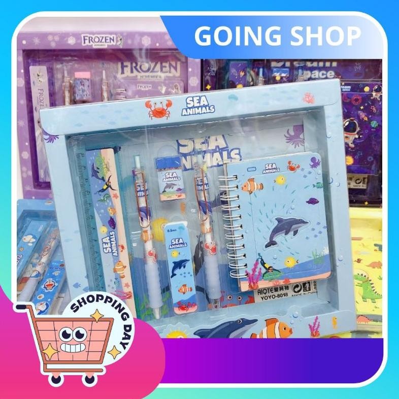 

[ GS ] STATIONERY Alat Tulis SET Perlengkapan Sekolah Anak Motif Kartun Spiderman Cars Unicorn Littlepony Frozen