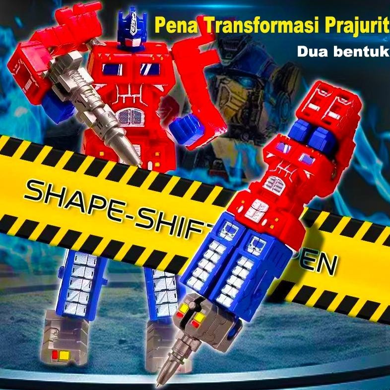 

Children's Pen Robot Transformasi Pena Bolpen Anak Mainan Action Figure Robot Soldier Alat Tulis Hadiah Gift Mainan 2-in-1
