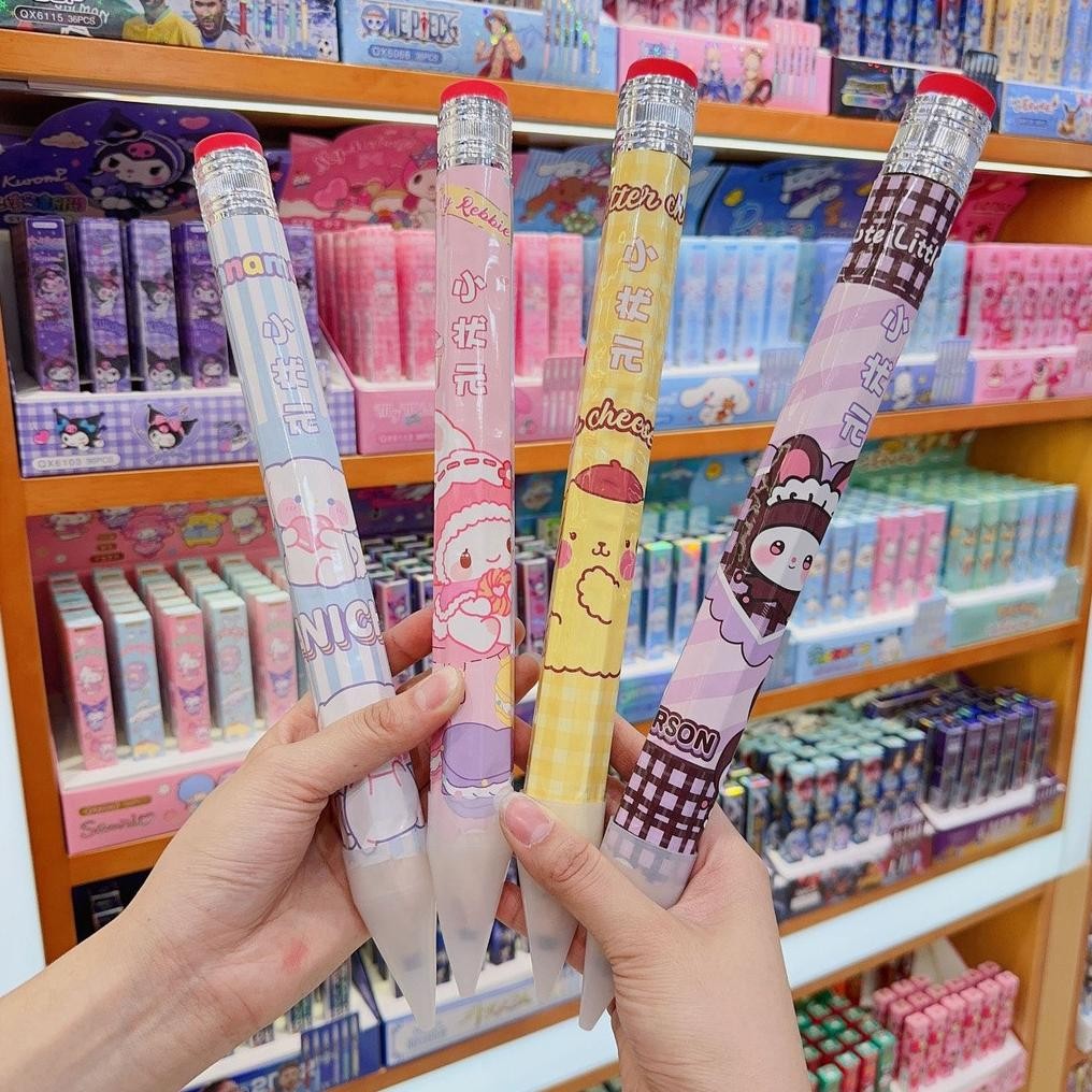 

( KYS ) PENSIL HB JUMBO 33 CM SAN RI* PENSIL BESAR CINNAMOROL KUROMI MELODY POCHA