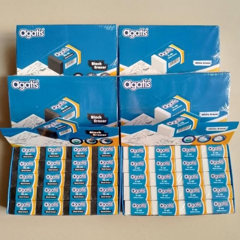 

Penghapus Stip Eraser Agatis Kecil Putih & Hitam ( 40 Pcs ) [ Original ]