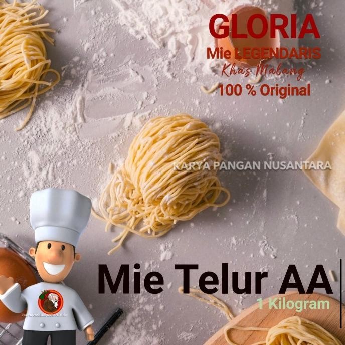 

(Expert) MIE MENTAH MIE PANGSIT GLORIA MALANG MI PANGSIT MIE TELUR AA 1KG