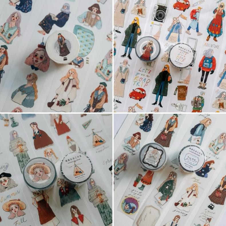 

[Sample per loop] La Dolce Vita Washi and PET Tape - Collage Time / Lets Go on a Road Trip / Camping Life / Journal Time AST