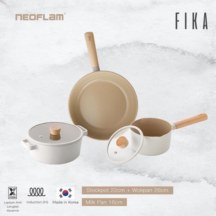 Panci Keramik Korea / Neoflam Fika Set