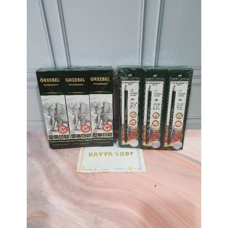 

(12pc) pensil 2B FABER CASTEL atau GREEBEL/pencil 2b/pensil ujian