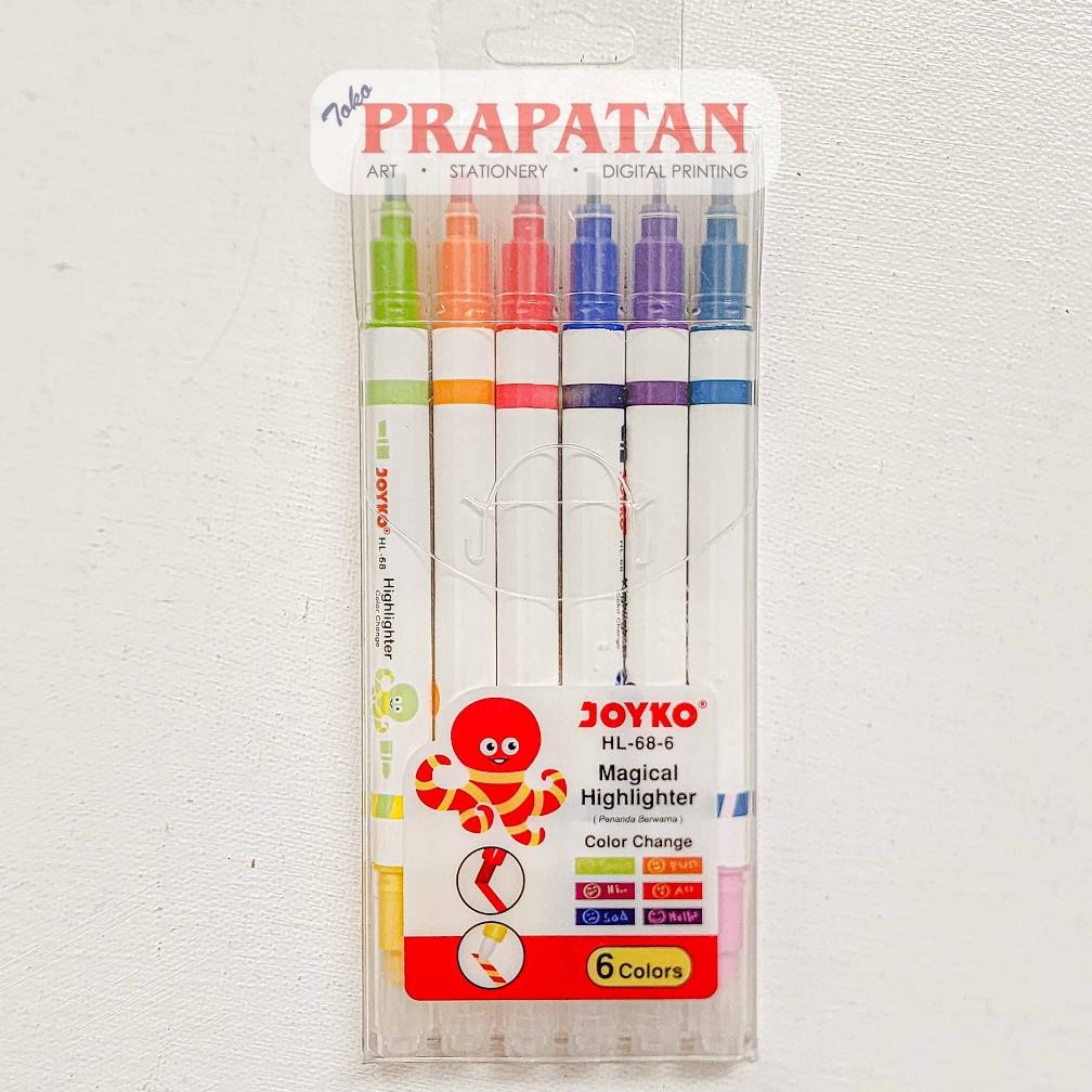 

Joyko HL-68-6 Magical Highlighter Set 6c | Penanda Warna