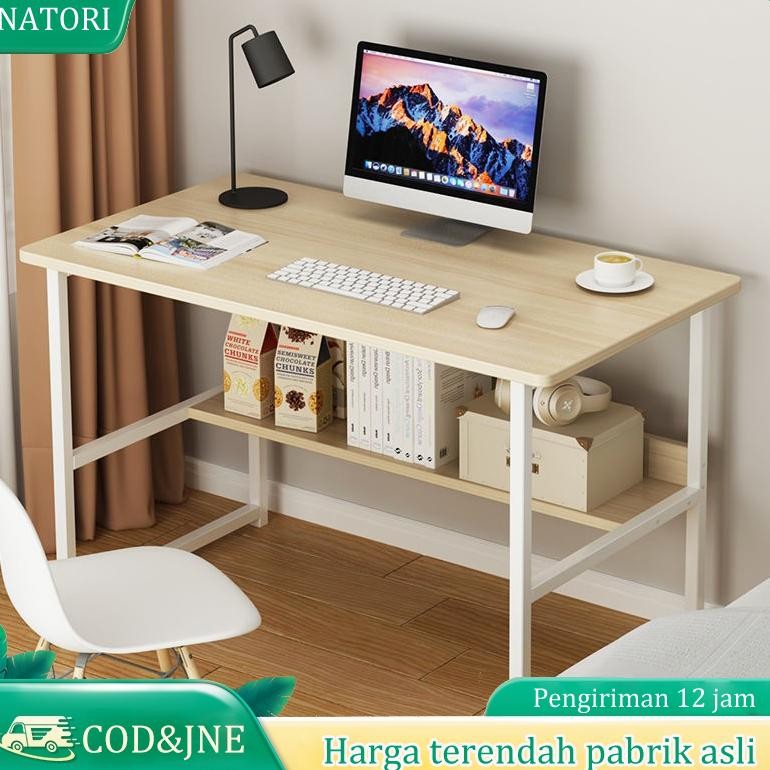 Meja Kerja Minimalis / Meja Komputer / Meja Kamar Tidur Sederhana Dengan Partisi