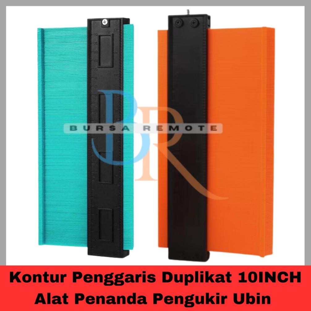

Kontur Penggaris Duplikat 10INCH Alat Penanda Pengukir Ubin AST