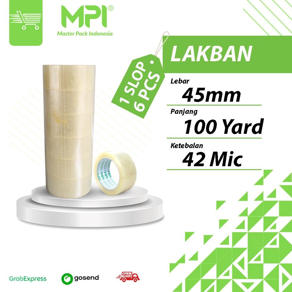 

LAKBAN BENING - LAKBAN COKLAT MASTER PACK INDONESIA EKONOMIS 45MM X 100 YARD 1 SLOP ISI 6 PCS AST