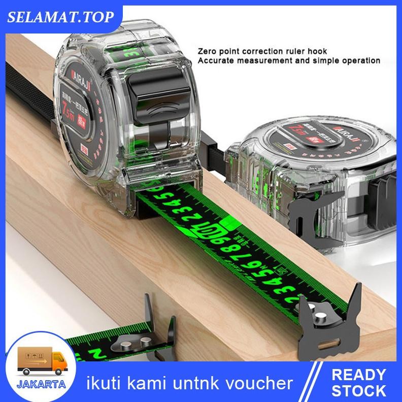 

Meteran Pengukur Anti Karat Meteran Gulung 10/7.5/5 Meter Tahan Banting Bahan Stainless Steel Tembus Pandang Rol Pengukur Murah/Meteran Baja Anti Karat Meteran Tukang Bangunan AST