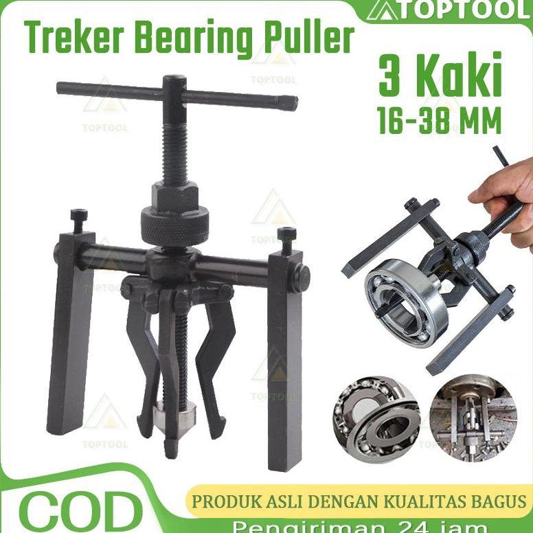 

Bearing Puller / Treker Bearing Puller /Inner Bearing Puller Riku/Treker Bearing 3 kaki Bearing Puller Alat Cabut Bearing/Treker Bearing Puller Pilot Bearing Puller Inner Treker Riku Cabut Bearing Dalam Ukuran 16-38mm Gear Extractor 3 Kaki Jaw Mesin Motor