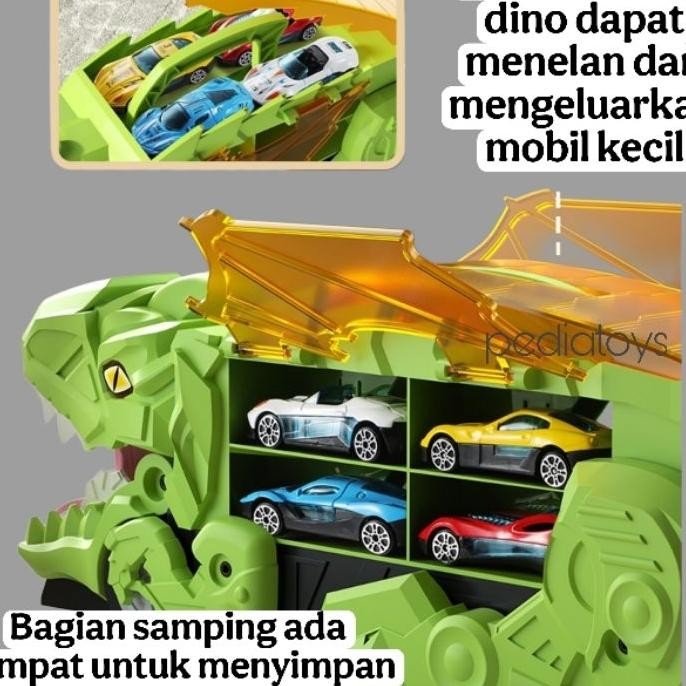 Pedia Toys Mainan Mobil Dino Tru Yang Dapat Menelan Mobil Kecil