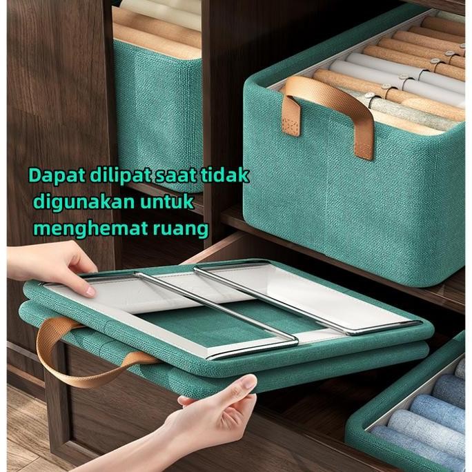 

Terlaris 6Pcs Storage Box Melipat Kotak Penyimpanan Baju Tahan Air Box Baju Mainan, Pakaian Dalam, Pakaian Box Penyimpanan Serbaguna