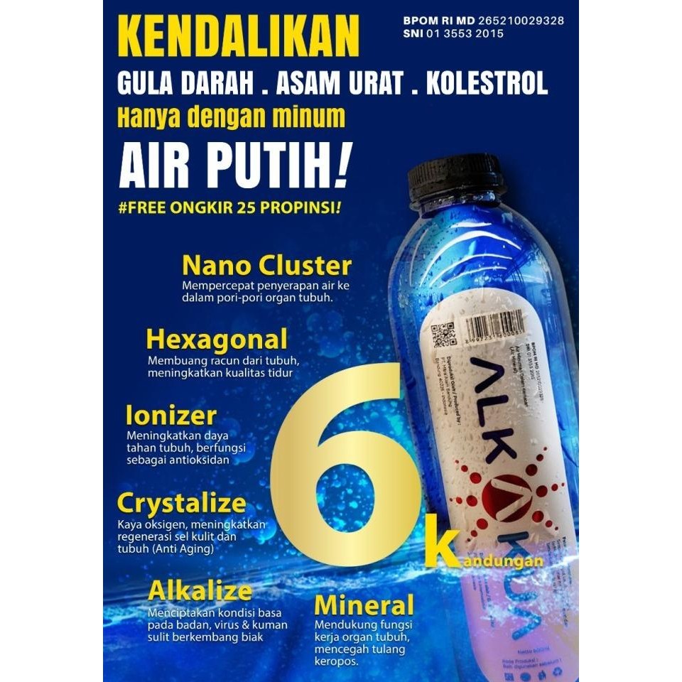 

(Expert) Air Minum Kesehatan ALKAKUA 500 ml Zona 1